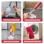 Kids Spray Mop - Fun & Educational Montessori Housekeeping Toys Mini Size Cleaning Set Includes Kids Mop with Real Water Sprayer Washable Microfiber Pads & Scraper