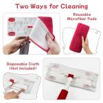 Kids Spray Mop - Fun & Educational Montessori Housekeeping Toys Mini Size Cleaning Set Includes Kids Mop with Real Water Sprayer Washable Microfiber Pads & Scraper