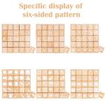 AXEARTE Alphabet Letters Stacking Blocks, 26 Wooden ABC Building Blocks for Toddlers, Number, Animals Icons on Every Side, Preschool Learning Educational Toys Montessori Sensory Toys for Kids