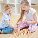 AXEARTE Alphabet Letters Stacking Blocks, 26 Wooden ABC Building Blocks for Toddlers, Number, Animals Icons on Every Side, Preschool Learning Educational Toys Montessori Sensory Toys for Kids