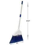 Xifando Kids Broom-Housekeeping Cleaning Tool for Kids Pretend Playing,Retractable Small Broom for Littler Helper(White+Blue)