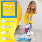 Kids Mop Cleaning Toy Set, Mini Size Mop for Kids, Toddlers Small Spray Mop Really Works, Montessori Toys Educational and Pretend Play Toy Gift for Toddlers Boys Girls