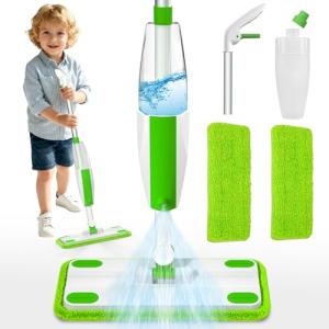 Real Working Kids Spray Mop for Toddlers, Cellulera Montessori Toys Mini Size Cleaning Set, Real Water Sprayer for Pretend Play & Learning, Housekeeping Toys Gift for Toddlers Girls Boys Ages 3+