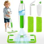 Real Working Kids Spray Mop for Toddlers, Cellulera Montessori Toys Mini Size Cleaning Set, Real Water Sprayer for Pretend Play & Learning, Housekeeping Toys Gift for Toddlers Girls Boys Ages 3+