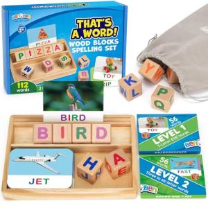 BenBen Montessori Spelling Flash Card Game for Kids