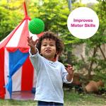 Edushape Textured Sensory Balls - Set Of 4 Colorful Senso-Dot Balls - Grip, Toss And Roll For Sensory Engagement - Bright, Colorful, Textured Design To Enhance Color Recognition And Stimulates Visual Senses - Colors May Vary, Solid Primary, (705174)