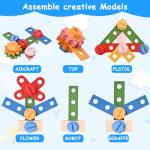 Wooden Tool Set for Kids, 38 PCS Pretend Play Construction Toys with Tool Box, Screws, Nuts, Montessori Learning Toy for Toddlers Ages 3 4 5 6 Years Old Boys Girls