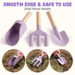 ROBOTIME Kids Gardening Set, 17PCS Toddler Gardening Tools, Toddler Gardening Set with Apron, Hat, Gloves, Watering Can & Tool Bag – Outdoor Play Garden Kit for Kids for Hands-On Learning (Purple )