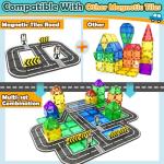Magnetic Tiles Road Expansion Pack for Kids