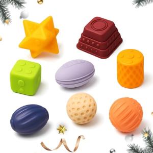 Montessori Sensory Balls - 8pc Baby Toy Set