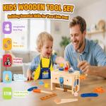 TONZE Wooden Tool Set for Kids - 39 PCS