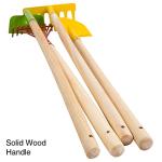 HEY! PLAY! Kids Gardening Set – 4-Piece Mini Garden Tools with Wood Handles – Child-Sized Shovel, Rake, Hoe, and Tined Hoe – Outdoor Toys for Children