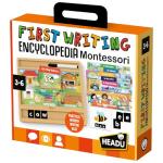 Headu First Montessori Writing Encyclopedia - Ages 3-6 - Reusable Wooden Letter Tracing Board, Learning to Write, Learn to Write for Kids Age 3, Montessori Letter Tracing, Toddler Writing Practice