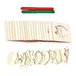 Drawing Board Painting Templates Crafts Montessori Wooden Stencil Drawing Kit for Kids Drawing Stencils for Artists Furniture, 20pcs and 20pcs