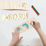 Drawing Board Painting Templates Crafts Montessori Wooden Stencil Drawing Kit for Kids Drawing Stencils for Artists Furniture, 20pcs and 20pcs