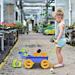 Dimple Garden Wagon & Tools Toy Set, Kids Gardening Set - 15 Pcs Outdoor Toys for Toddlers 1-3, Sand Toys - Sturdy & Durable - Top Yd, Beach, Sand, Garden Play Set for Kids & Toddler Gardening Tools