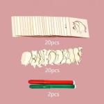 Drawing Board Painting Templates Crafts Montessori Wooden Stencil Drawing Kit for Kids Drawing Stencils for Artists Furniture, 20pcs and 20pcs