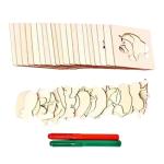 Drawing Board Painting Templates Crafts Montessori Wooden Stencil Drawing Kit for Kids Drawing Stencils for Artists Furniture, 20pcs and 20pcs
