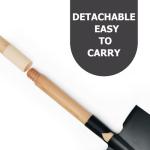 CHEERBANK 7PCS Kids Gardening Tools, Long Shovel, Rake for Leaves, Spade, Hoe, Steel Heads & Real Wood Handle, Yard Tools for Children Toddlers Gifts