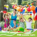 Tarpop 18 Pcs Kids Gardening Tools Set, Metal Kids Yard Tools with Sturdy Wooden Handle Safe Children Beach Sandbox Toy Sand Play Kit for Flower Soil Planting Loosening Digging, Trowel, Rake, Shovel