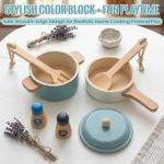 Wooden Montessori Toddler Play Kitchen Set