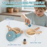 Wooden Montessori Toddler Play Kitchen Set