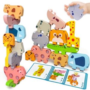Montessori Wooden Animal Blocks for Toddlers