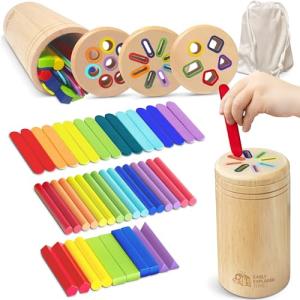 Wooden Color Sorting Sticks for Fine Motor Skills
