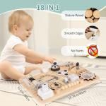 Montessori Busy Board for Toddlers - Sensory Toy