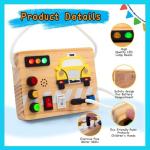 Montessori Busy Board Taxi Theme Sensory Toy