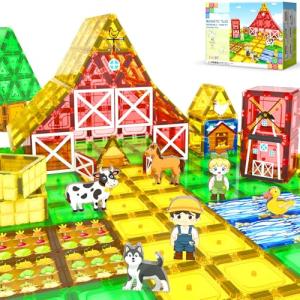 Magnetic Farm Animal Tiles for Toddlers