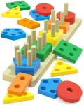 Wooden Shape Sorter Montessori Toys for Toddlers