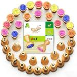 Wooden Alphabet and Number Stamps for Kids