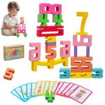 20 Wooden Number Building Blocks for Learning Fun