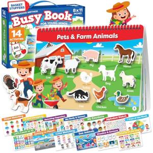 Montessori Busy Book for Toddlers Ages 3+