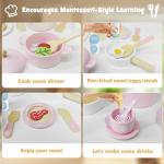Wooden Toy Kitchen Plates and Dishes Set