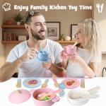 Wooden Toy Kitchen Plates and Dishes Set