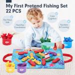 Hahaland 10-in-1 Montessori Fishing Game for Toddlers