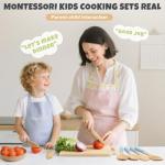 Wooden Kids Cooking Set with Kitchen Tools