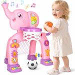 Toddler Sports Set: Basketball Hoop & Soccer Goal