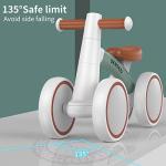 SEREED 4-Wheel Baby Balance Bike for Toddlers