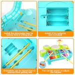 3-in-1 Musical Piano Xylophone Drum Set for Toddlers