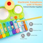 3-in-1 Musical Piano Xylophone Drum Set for Toddlers