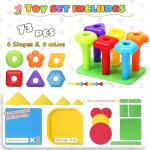 73-Piece DIY Peg Board Building Set for Kids