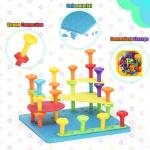 73-Piece DIY Peg Board Building Set for Kids