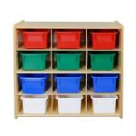 12 Compartment Toy Storage Cabinet with Bins