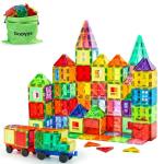 Magnetic Tiles Building Blocks Set with Cars