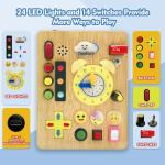 Montessori Busy Board Sensory Toy with Lights