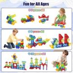 Huaker 66 PCS Magnetic Blocks for Toddlers