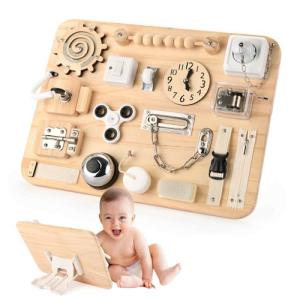 Montessori Busy Board for Toddlers - Sensory Toy
